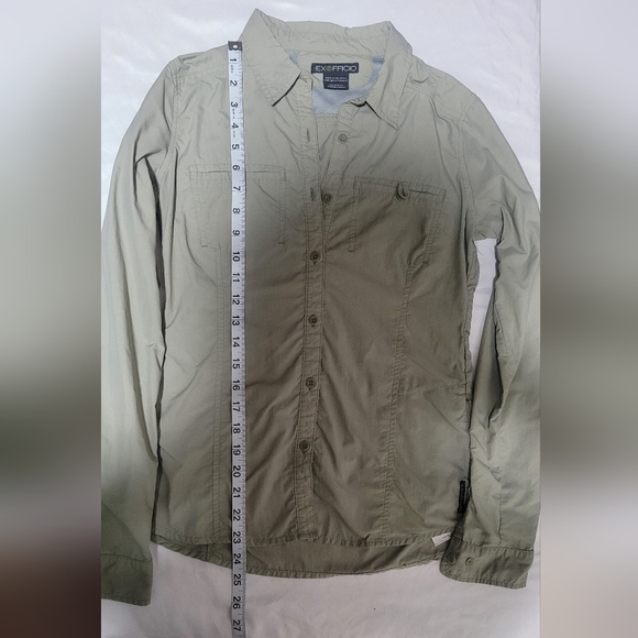 Exofficio Light Sage Green Button Down Shirt Womens Size XS - Picture 5 of 8